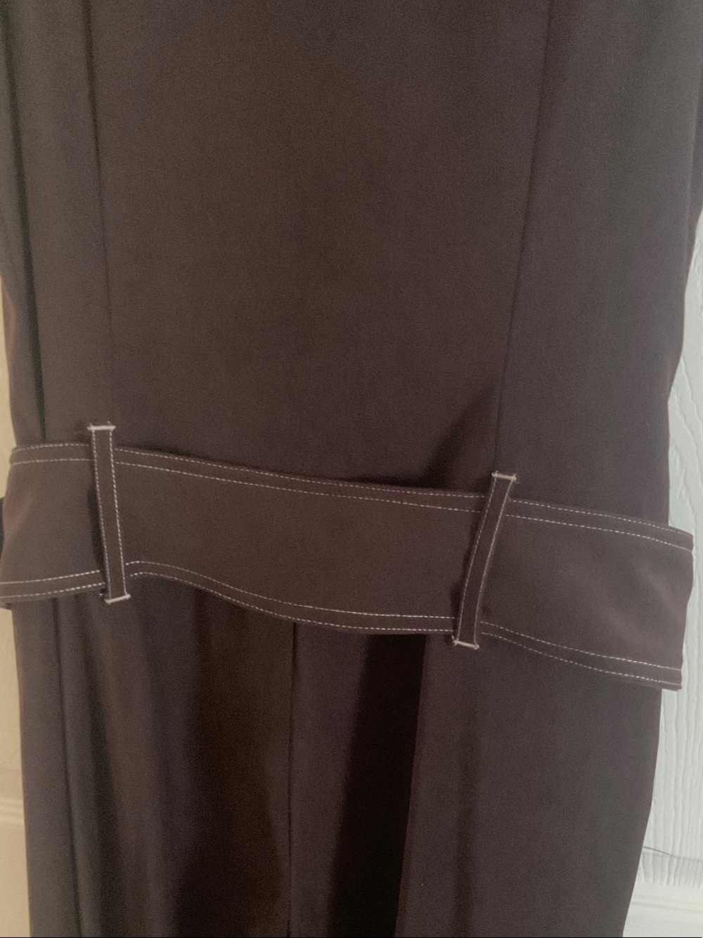 Hot Kiss Brown Lace-Up Jumpsuit with Belt - Picture 7 of 8